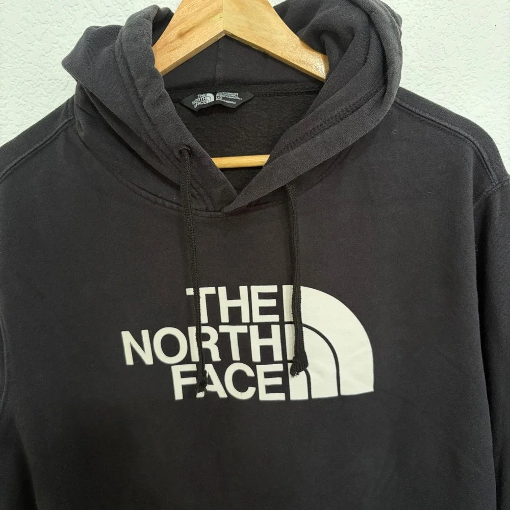 The North Face Mens Black Half Dome Pullover Hoodie Logo Sweatshirt Size Large